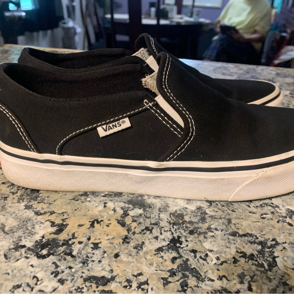 Vans Black Canvas Slip-Ons
